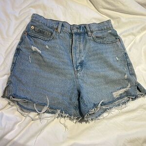 Garage - Distressed High Waisted “Vintage Cut-Off” Shorts w/ Side Slits Size 03